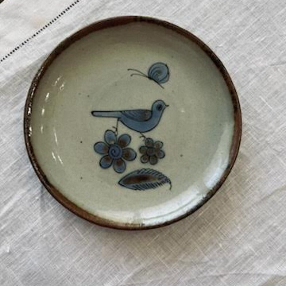 Ken Edwards Mexican Tonala Pottery El Palomar 6.5" Plate Saucer Collectible Vtg